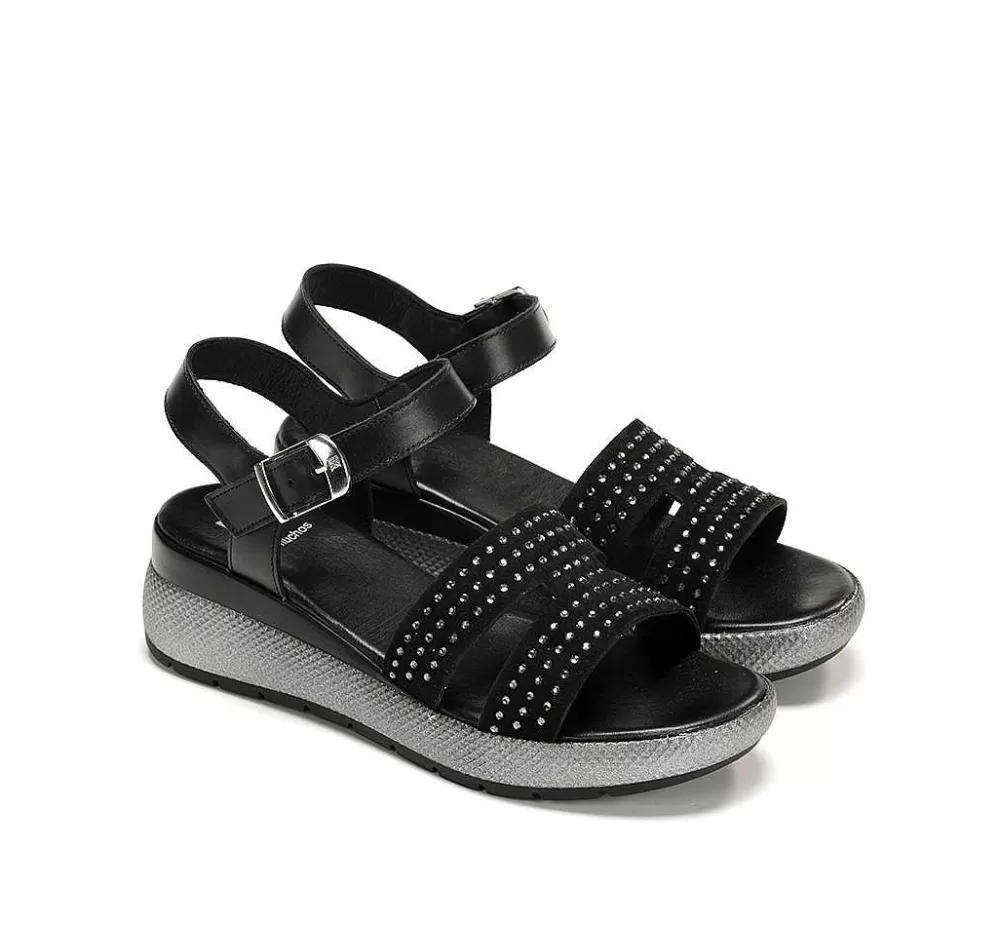 Sandalias<Fluchos Ever D9314 Sandalia Negra