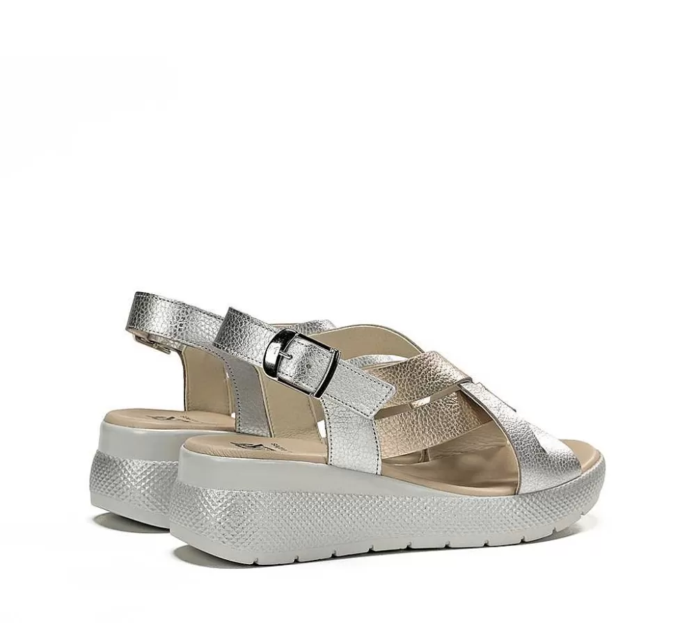 Sandalias<Fluchos Ever D9316 Sandalia Plata