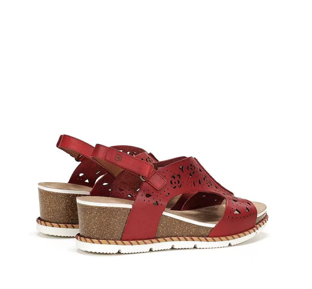 Sandalias<Fluchos Gold D9319 Sandalia Roja