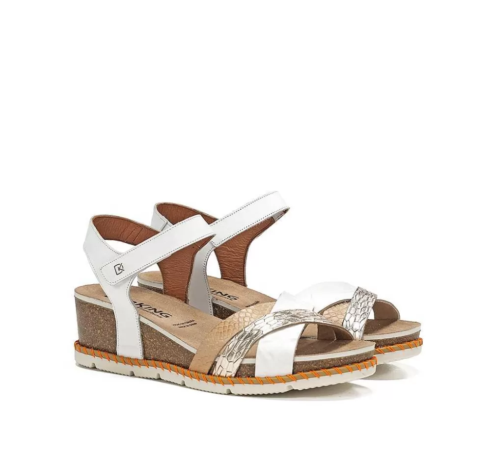 Sandalias<Fluchos Gold D9320 Sandalia Blanca